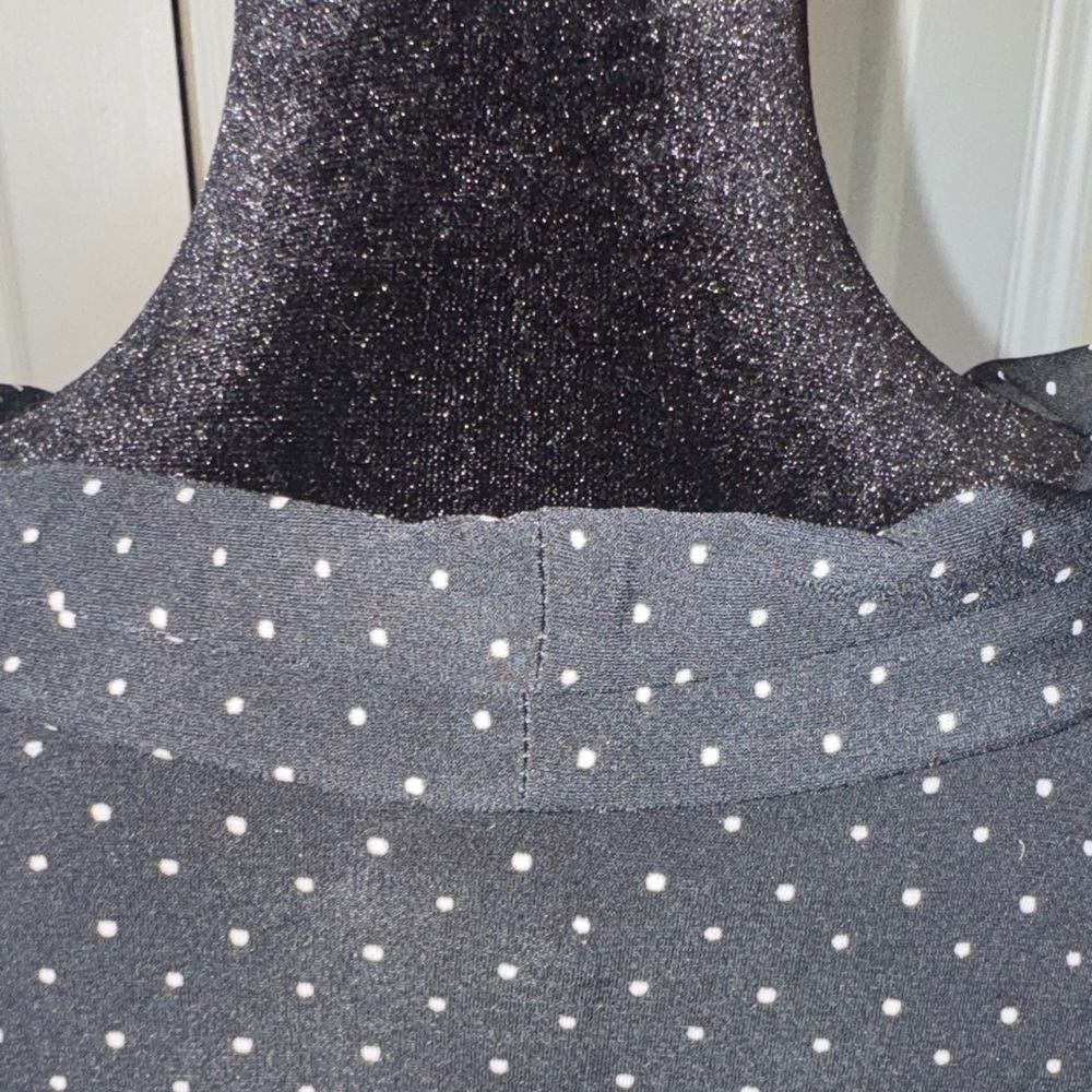 Charter Club Black and White Polka Dot Blouse - Picture 5 of 9